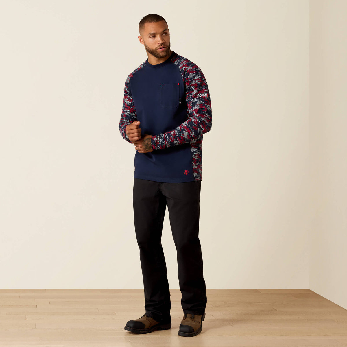 FR Stretch Camo Baseball T-Shirt - Ariat Essential
