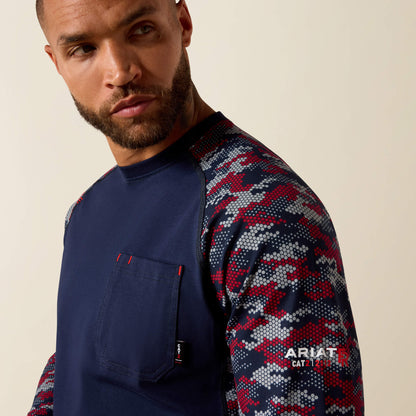 FR Stretch Camo Baseball T-Shirt - Ariat Essential