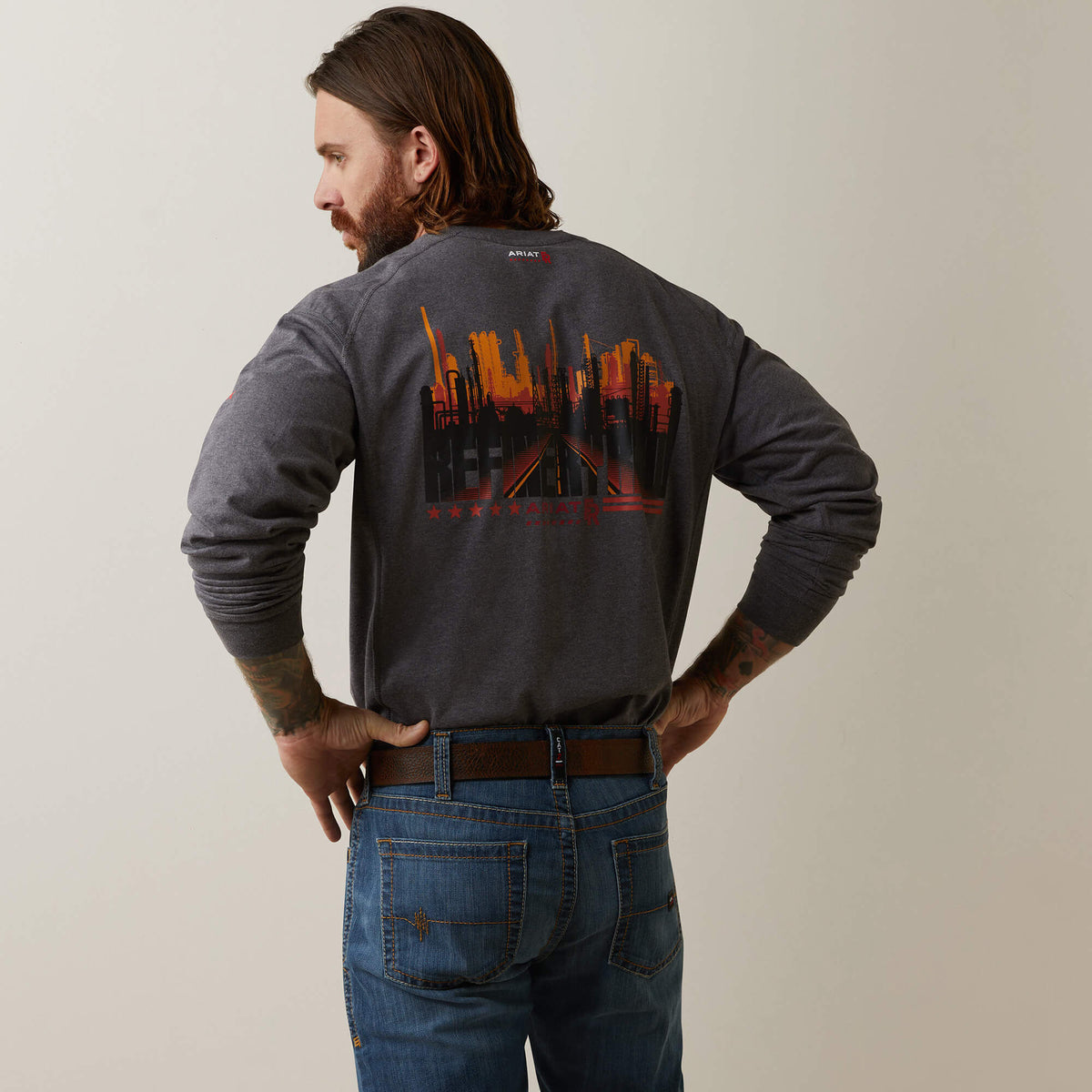 FR Air Refinery Row Graphic Henley Top - Ariat Premium