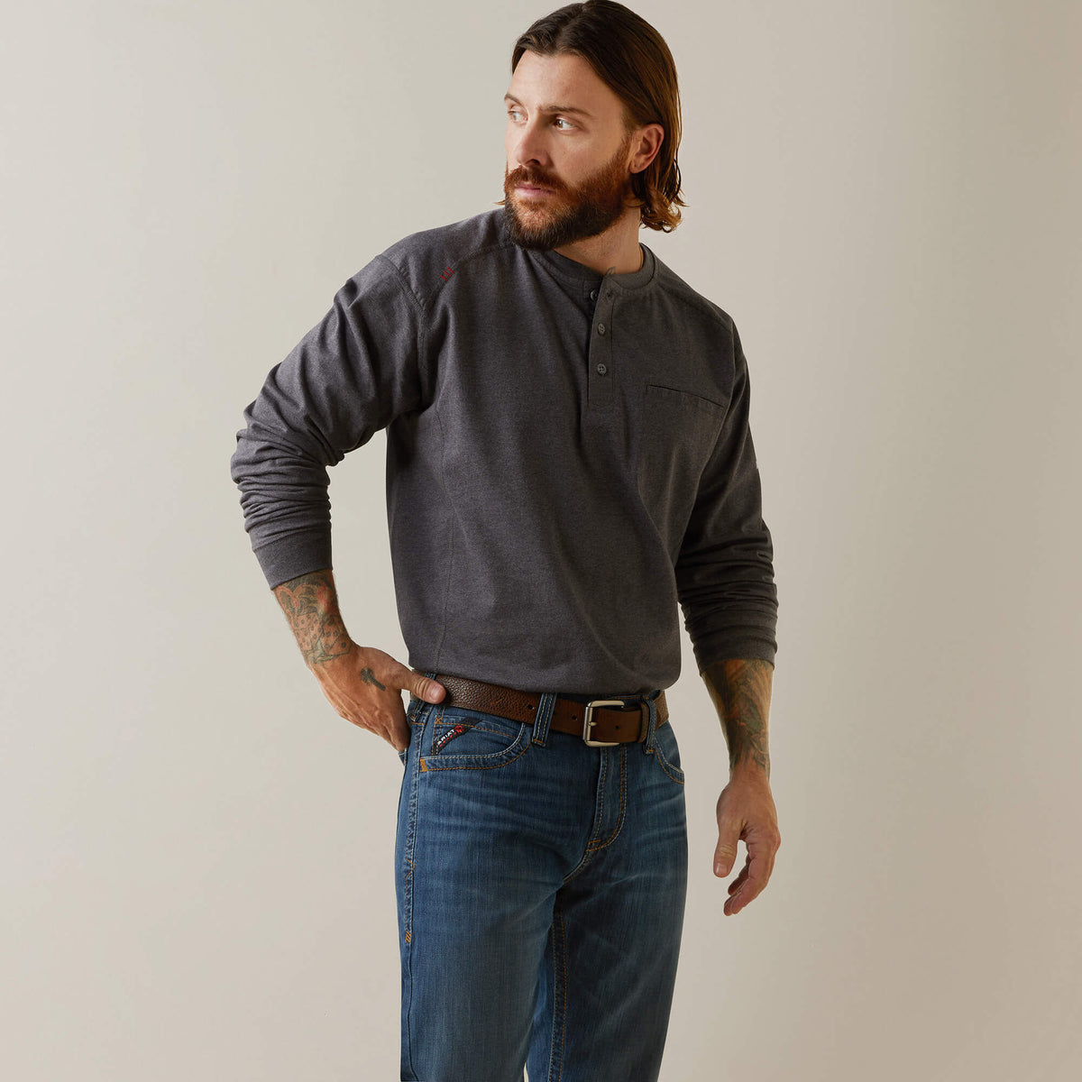 FR Air Refinery Row Graphic Henley Top - Ariat Premium