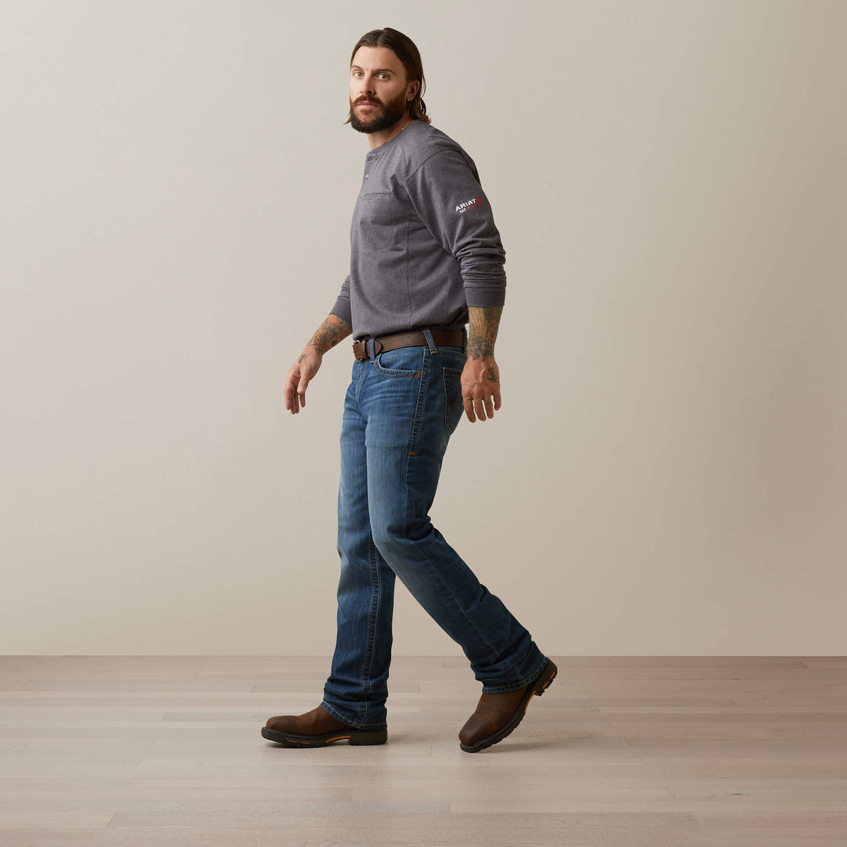 FR Air Refinery Row Graphic Henley Top - Ariat Premium