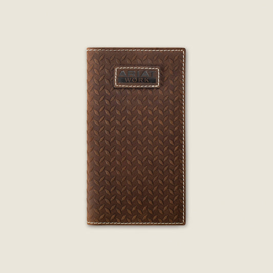 Diamond Plate Embossed Checkbook Wallet - Ariat Popular