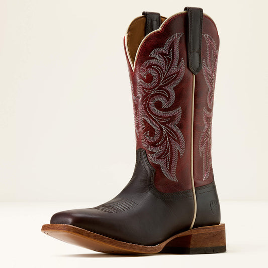 County Lane Wide Square Toe Western Boot - Ariat Popular