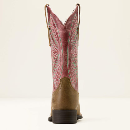 Round Up Ruidoso Wide Square Toe Western Boot - Ariat Signature