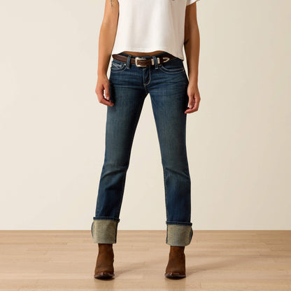 R.E.A.L. Mid Rise Stretch Icon Stackable Straight Leg Jean - Ariat Quality