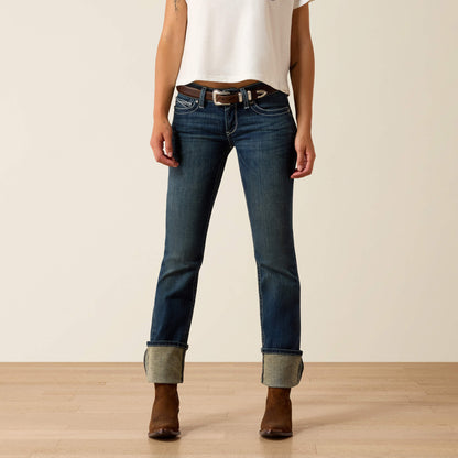 R.E.A.L. Mid Rise Stretch Icon Stackable Straight Leg Jean - Ariat Quality