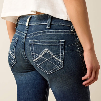 R.E.A.L. Mid Rise Stretch Icon Stackable Straight Leg Jean - Ariat Quality