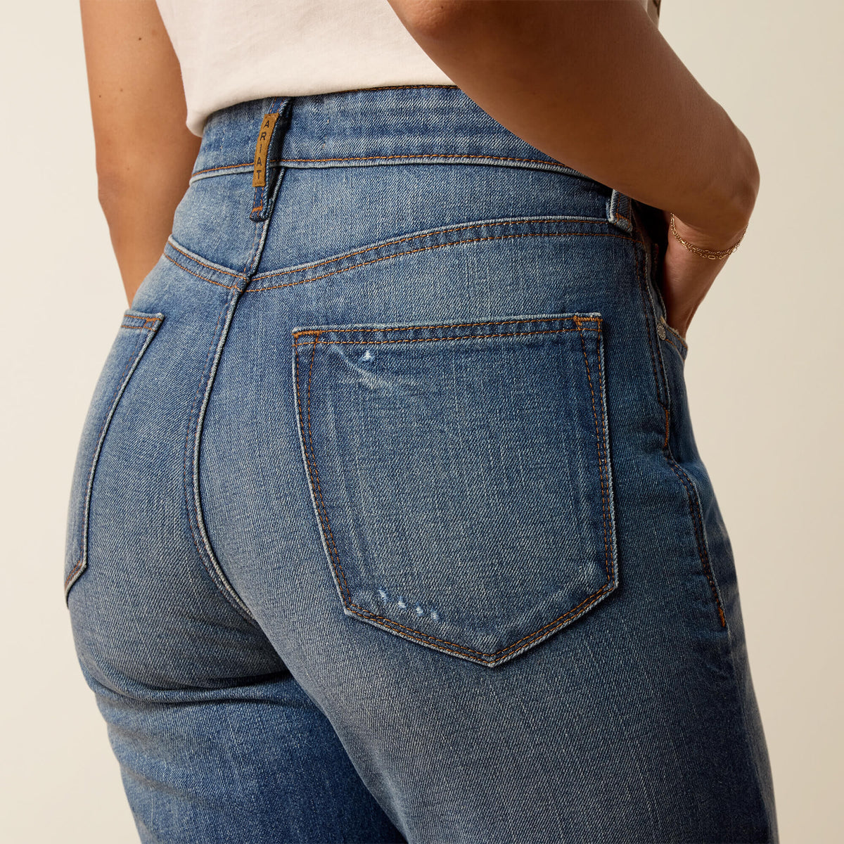 Ultra High Rise Relaxed Tomboy Straight Leg Jeans - Ariat Exclusive
