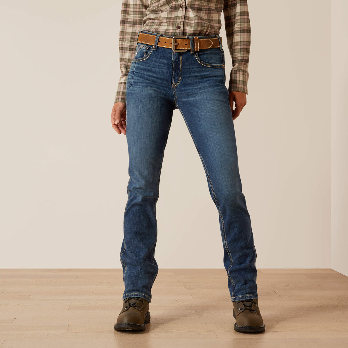 Rebar High Rise Riveter DuraStretch Straight Leg Jeans - Ariat Great Value