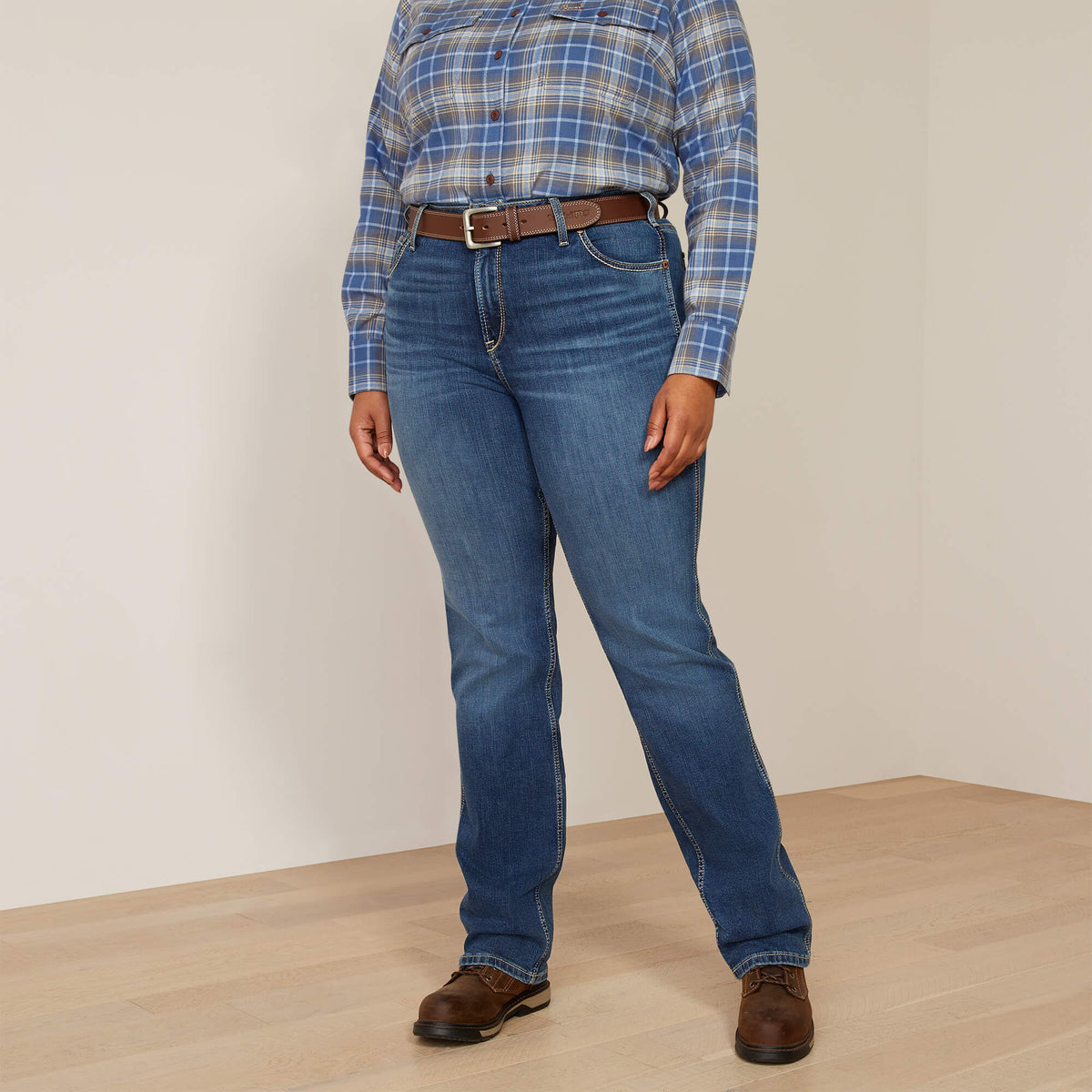 Rebar High Rise Riveter DuraStretch Straight Leg Jeans - Ariat Great Value