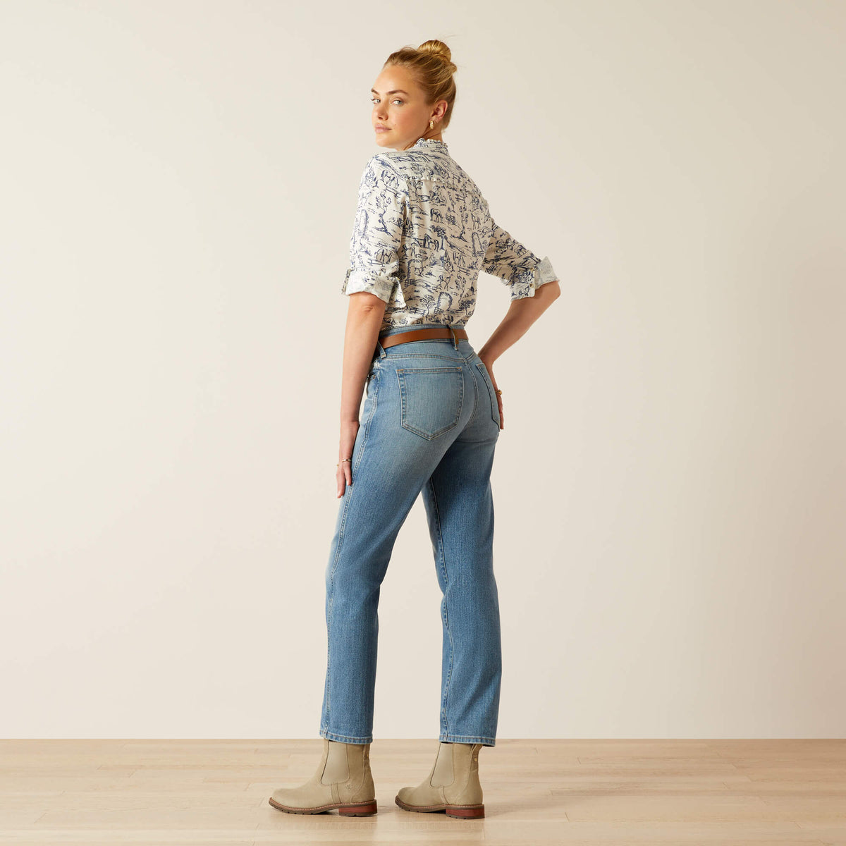High Rise Bridle Slim Straight Leg Jeans - Ariat Recommended