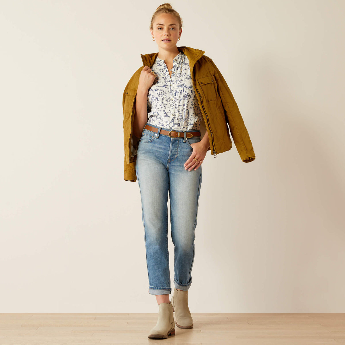 High Rise Bridle Slim Straight Leg Jeans - Ariat Recommended