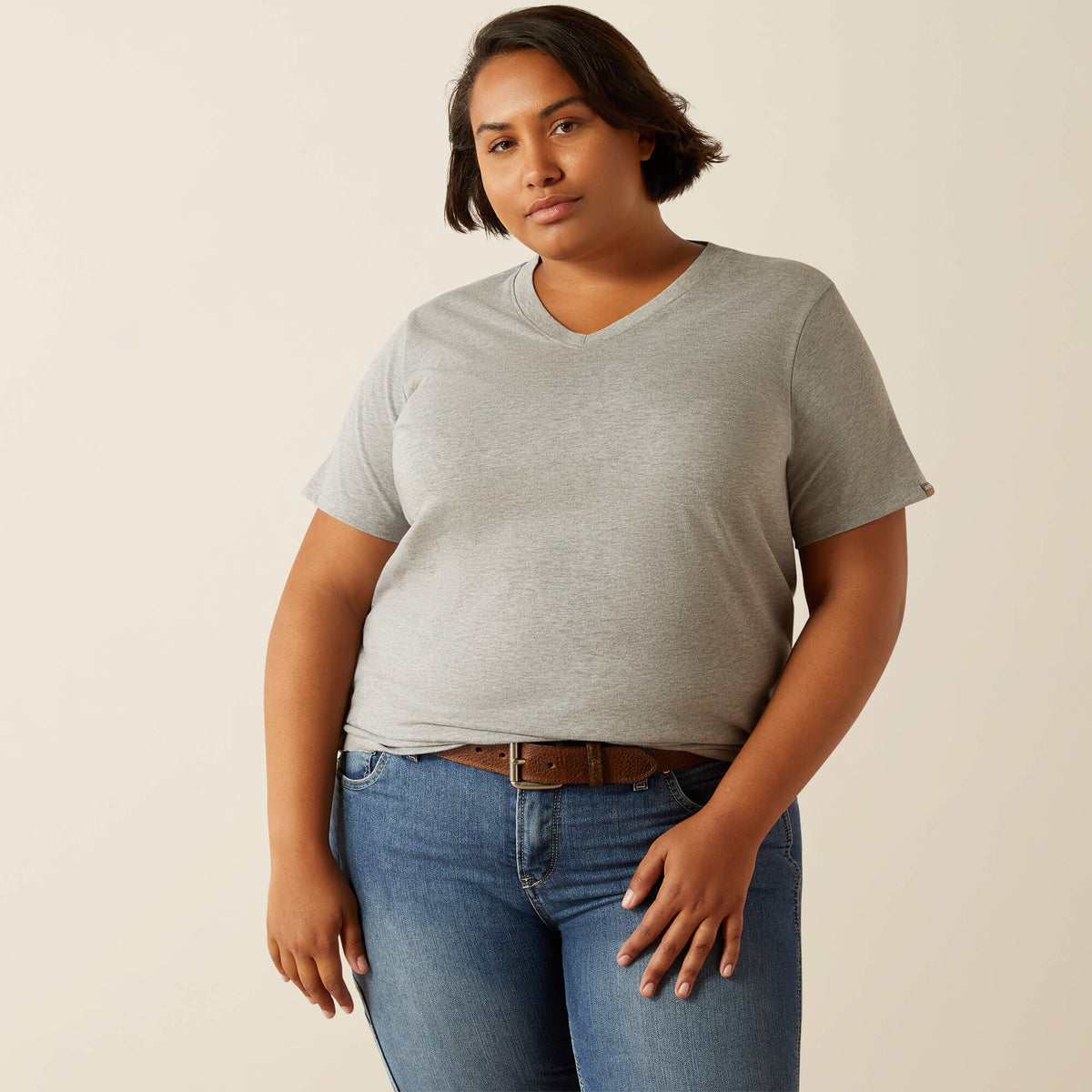 Rebar Cotton Strong Standard V-Neck T-Shirt - Ariat Trending