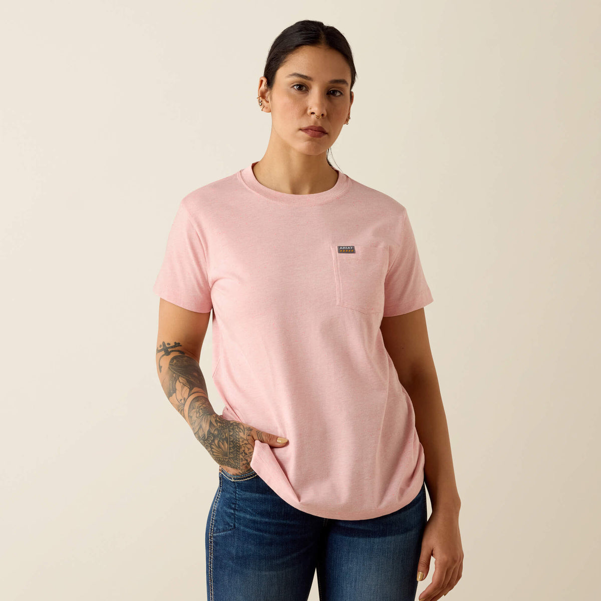 Rebar Cotton Strong Space Dyed T-Shirt - Ariat Discount
