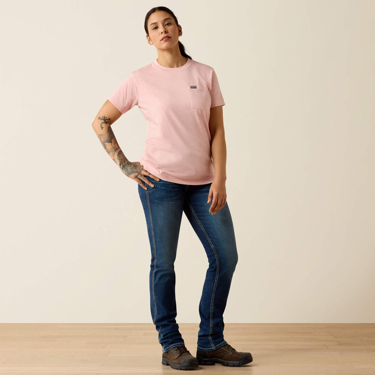 Rebar Cotton Strong Space Dyed T-Shirt - Ariat Discount