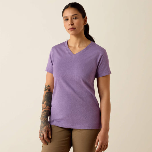 Rebar Cotton Strong Standard V-Neck T-Shirt - Ariat Trusted