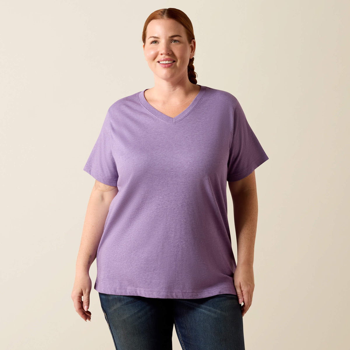 Rebar Cotton Strong Standard V-Neck T-Shirt - Ariat Trusted