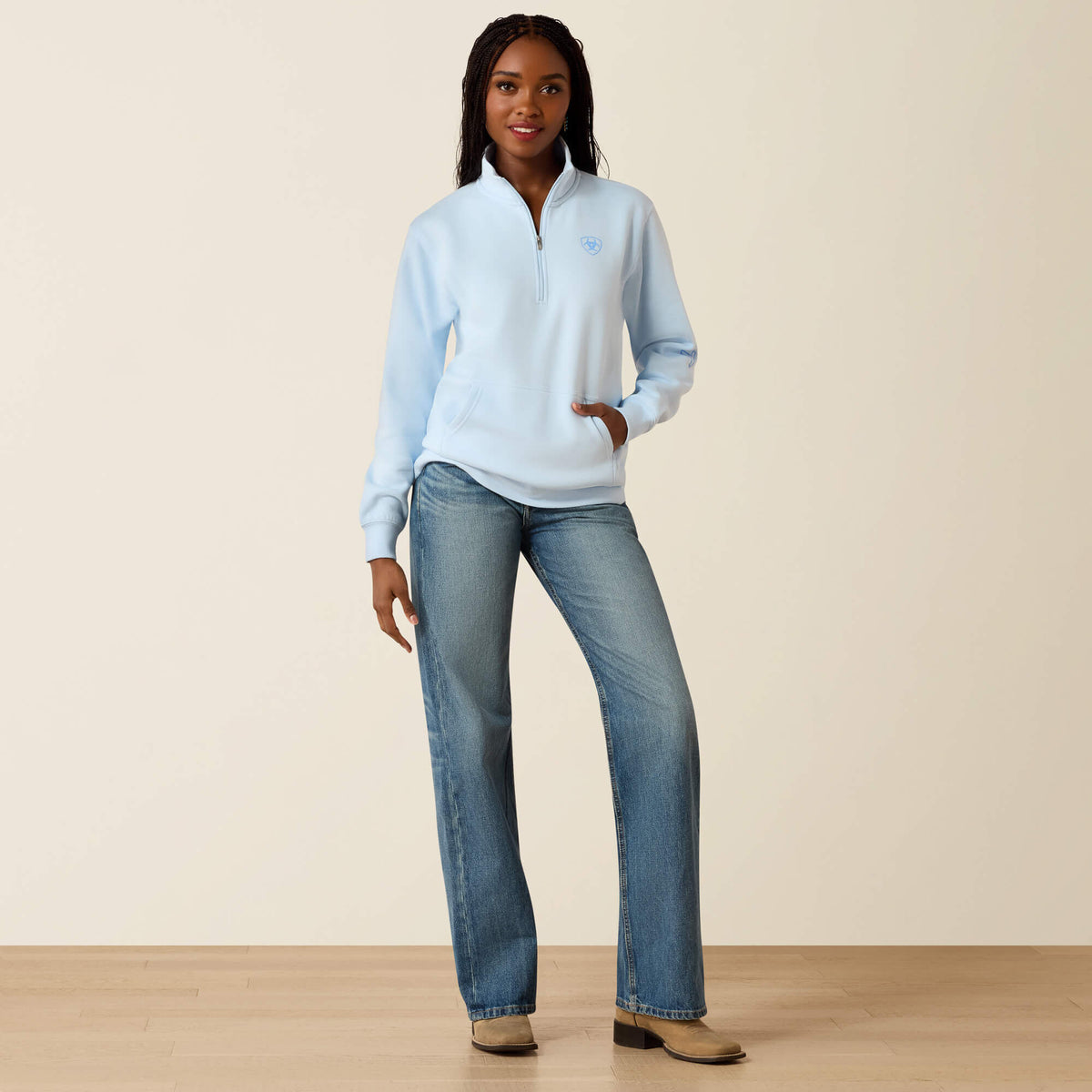 Foundation Logo 1/2 Zip Sweatshirt - Ariat Best Price