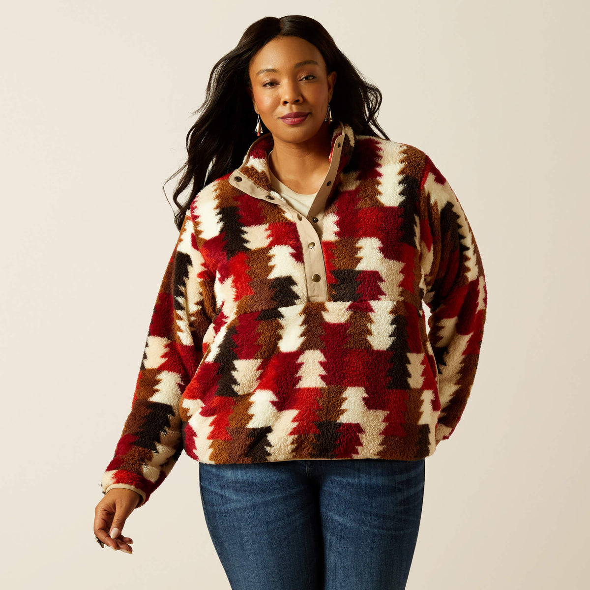 Berber Snap Front Sweatshirt - Ariat Trusted