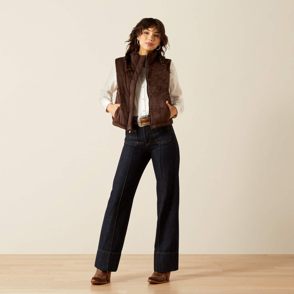 Swirls Faux Leather Vest - Ariat Great Value
