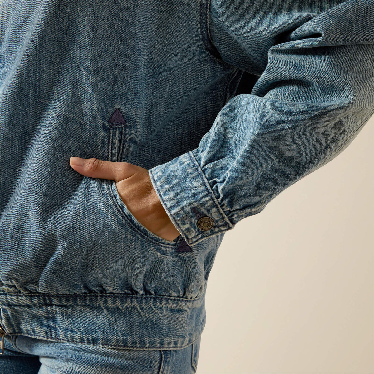 Cheyenne Denim Bomber Jacket - Ariat Top Pick