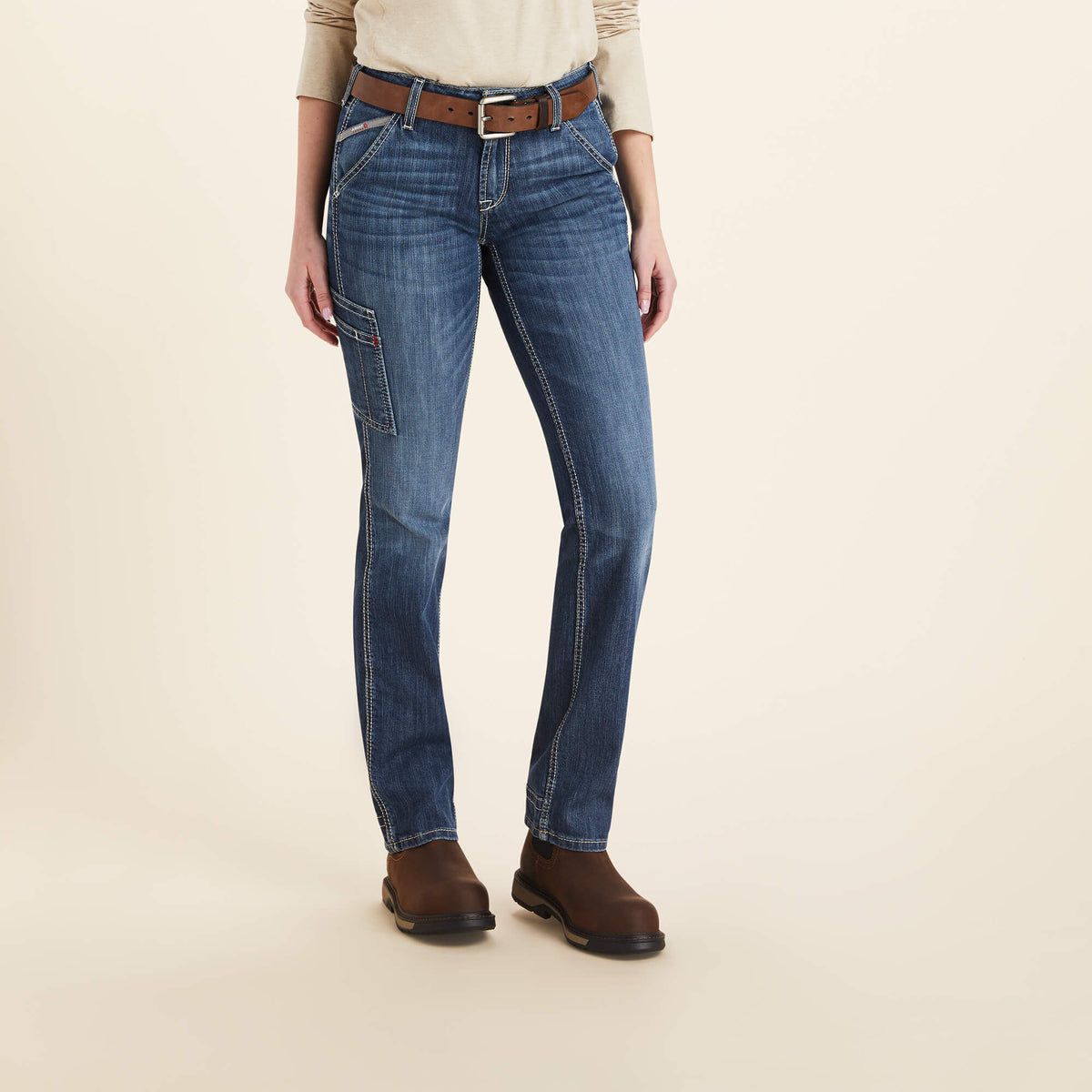 FR Perfect Rise Perfect Rise DuraLight Stretch Cell Phone DuraStretch Straight Leg Jeans - Ariat Deals