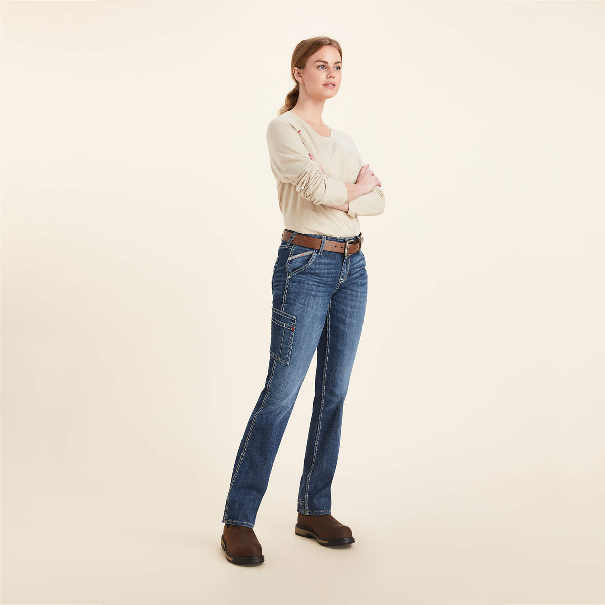 FR Perfect Rise Perfect Rise DuraLight Stretch Cell Phone DuraStretch Straight Leg Jeans - Ariat Deals