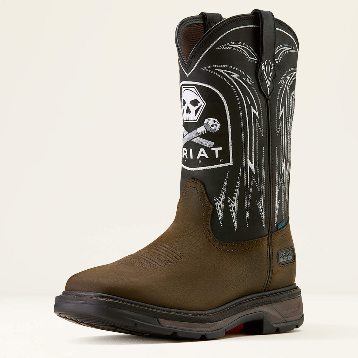 WorkHog XT Bolt Skull Waterproof Wide Square Toe Work Boot - Ariat Featured