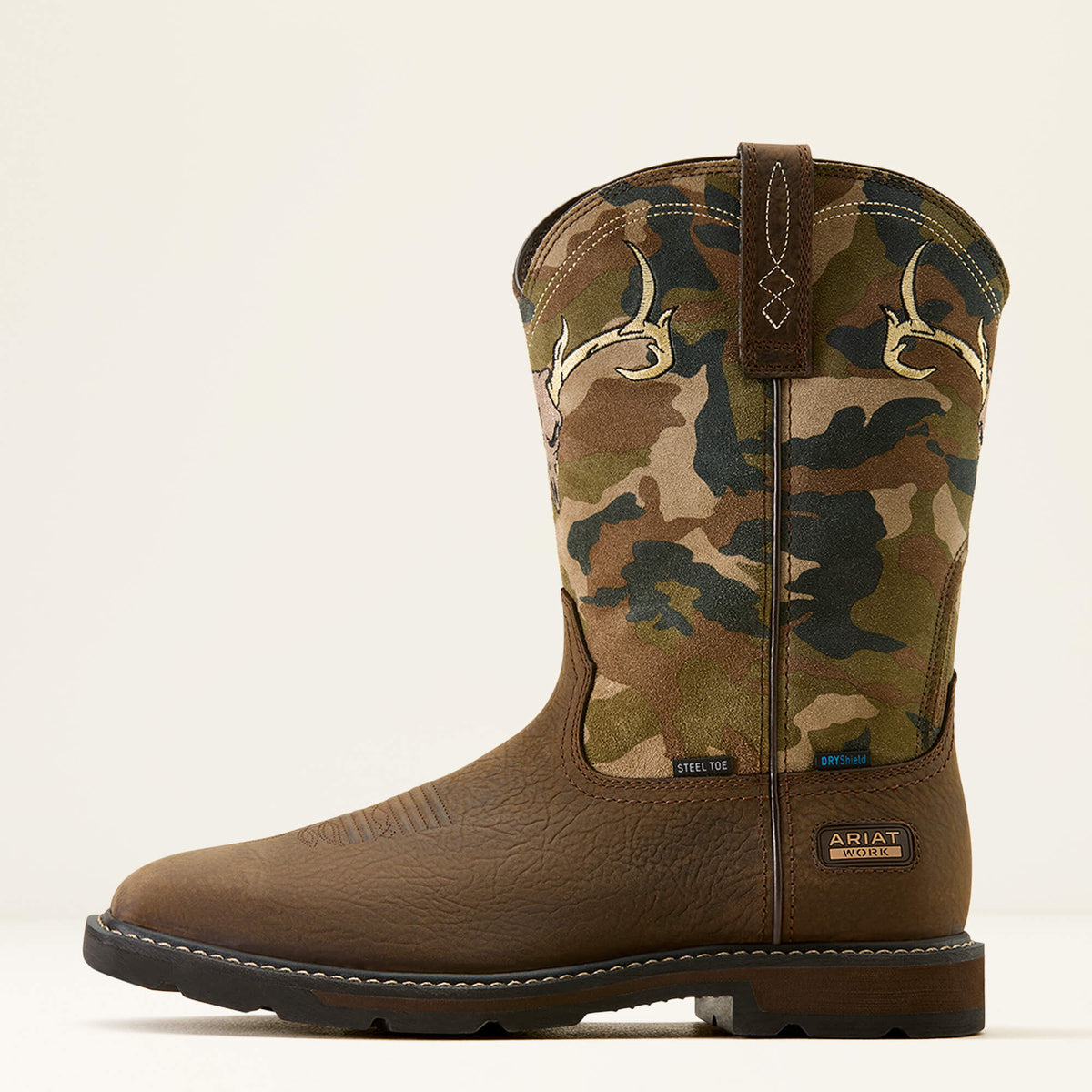 Groundbreaker Antler Waterproof Wide Square Toe Steel Toe Work Boot - Ariat New