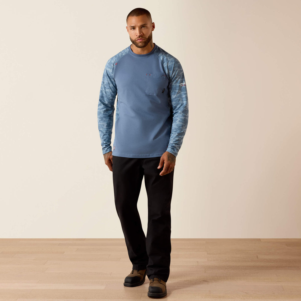 FR Stretch Camo Baseball T-Shirt - Ariat Latest