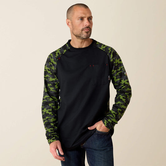 FR Stretch Camo Baseball T-Shirt - Ariat Signature