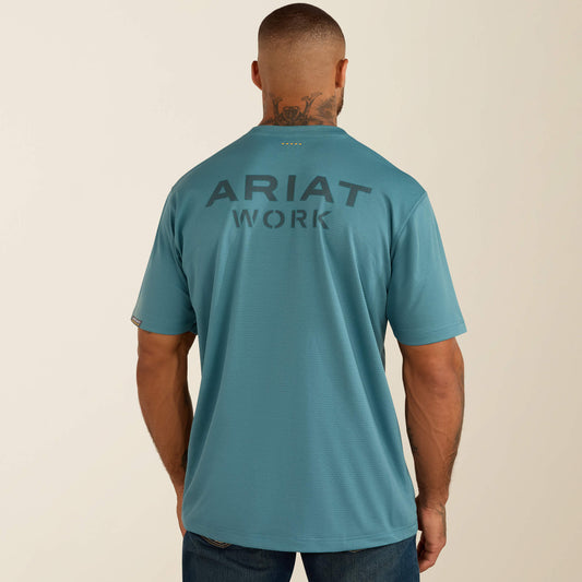 Rebar Heat Fighter Textured Logo T-Shirt - Ariat Trusted