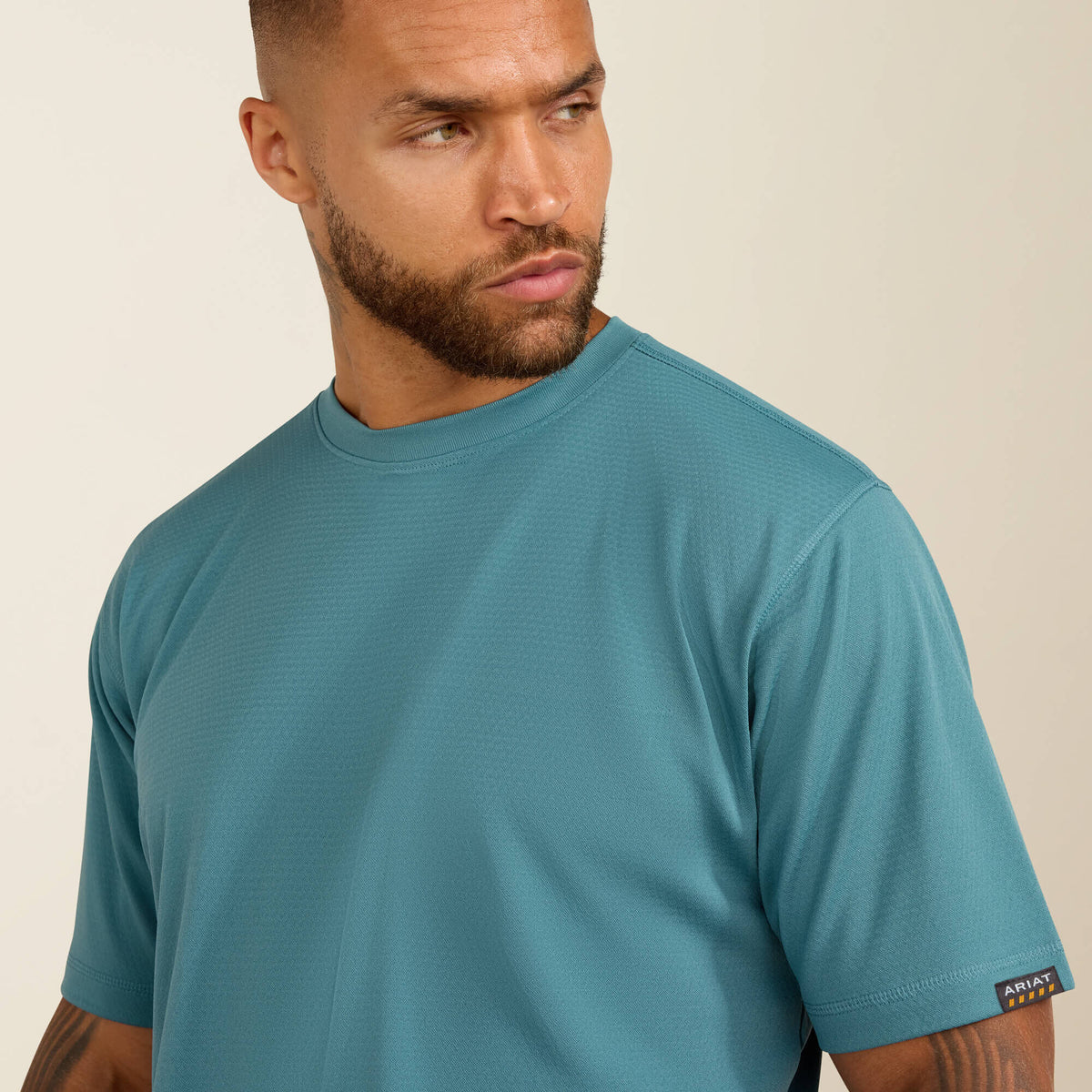 Rebar Heat Fighter Textured Logo T-Shirt - Ariat Trusted