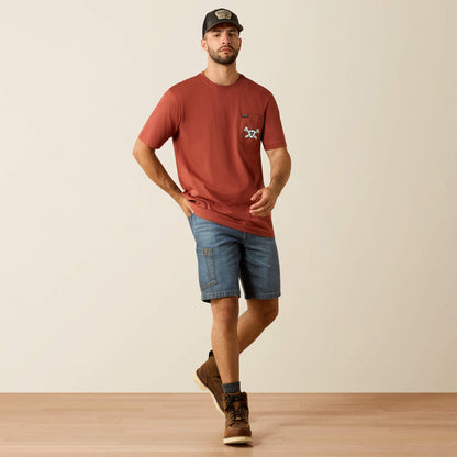 Rebar Cotton Strong Bolt Skull T-Shirt - Ariat Value