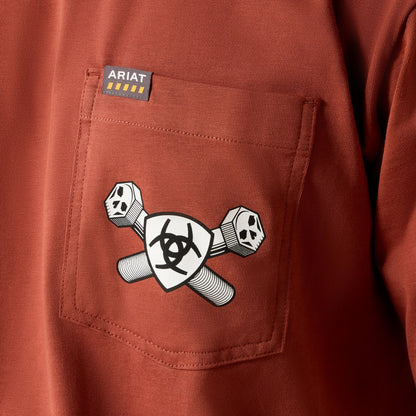 Rebar Cotton Strong Bolt Skull T-Shirt - Ariat Value