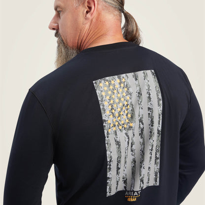 Rebar Workman Reflective Flag Graphic T-Shirt - Ariat New