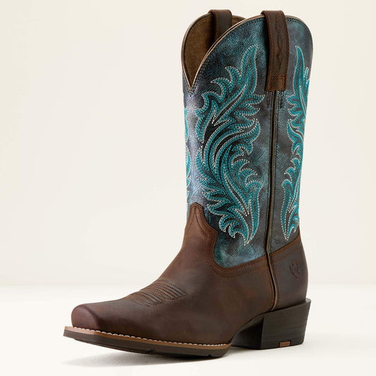 Round Up Narrow Cutter Toe Western Boot - Ariat Popular