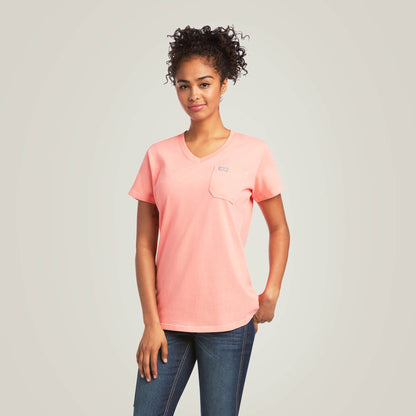 Rebar Cotton Strong V-Neck T-Shirt - Ariat Top Pick