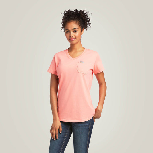 Rebar Cotton Strong V-Neck T-Shirt - Ariat Top Pick