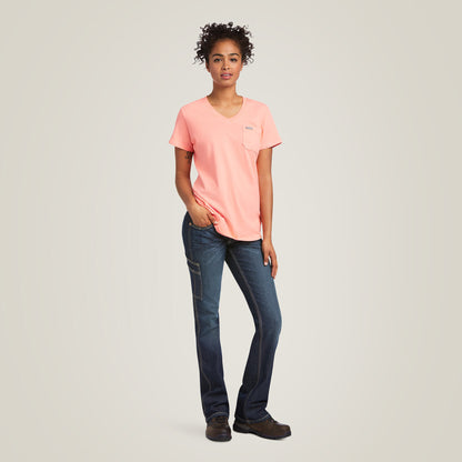 Rebar Cotton Strong V-Neck T-Shirt - Ariat Top Pick