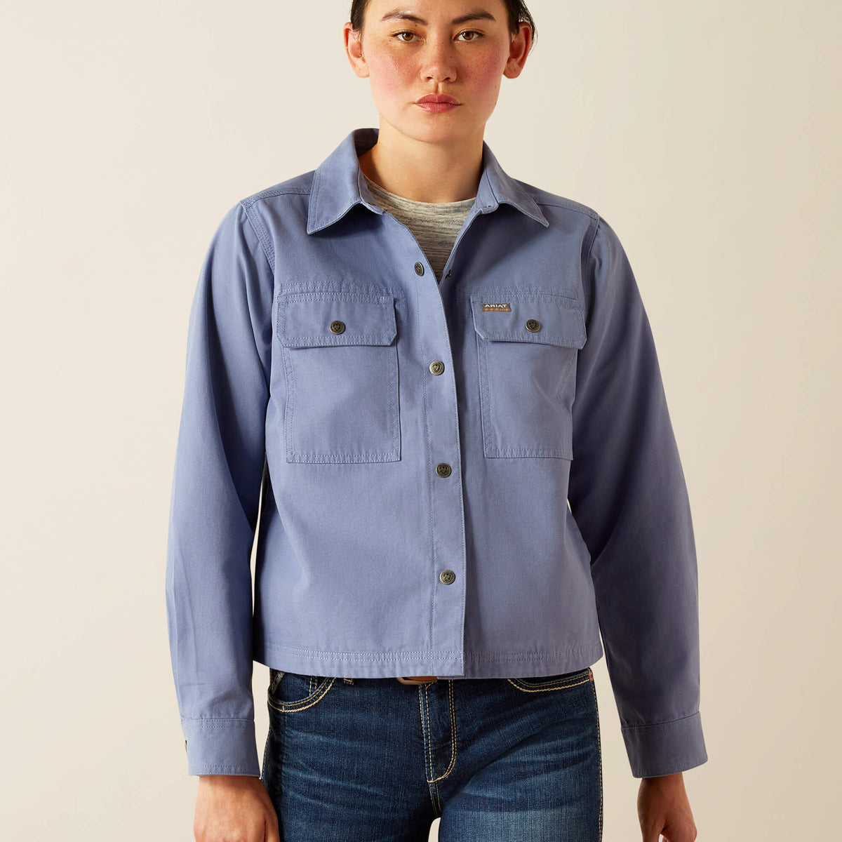 Rebar Cropped Woven Shirt Jacket - Ariat Sale