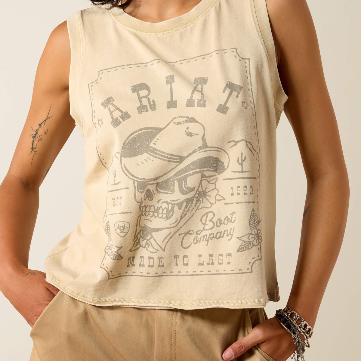 Ariat Wanted Skull Cowboy Tank - Ariat Top Pick