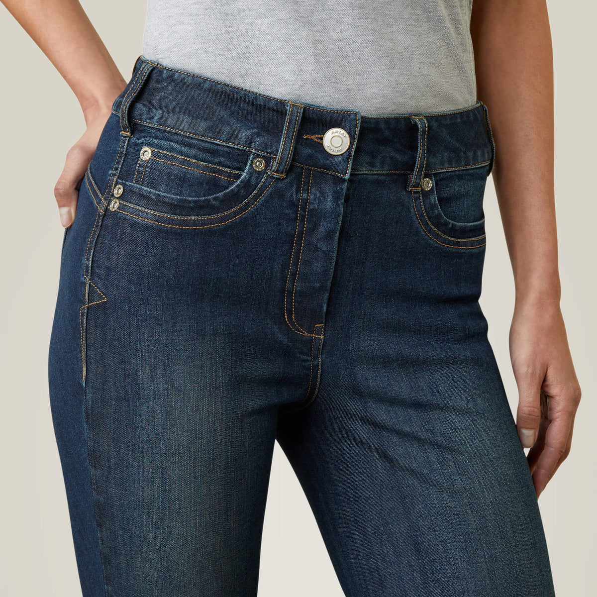Halo Denim Knee Patch Breech - Ariat Recommended