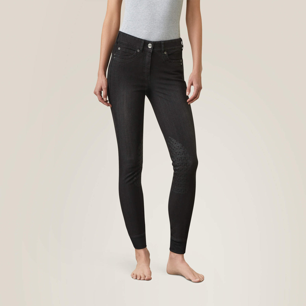Halo B Denim Knee Patch Breech - Ariat Quality
