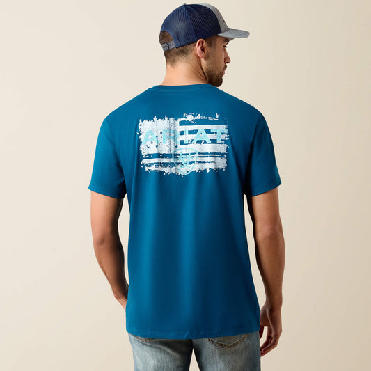 Ariat Liquid Stamp Flag Classic Fit T-Shirt - Ariat Classic