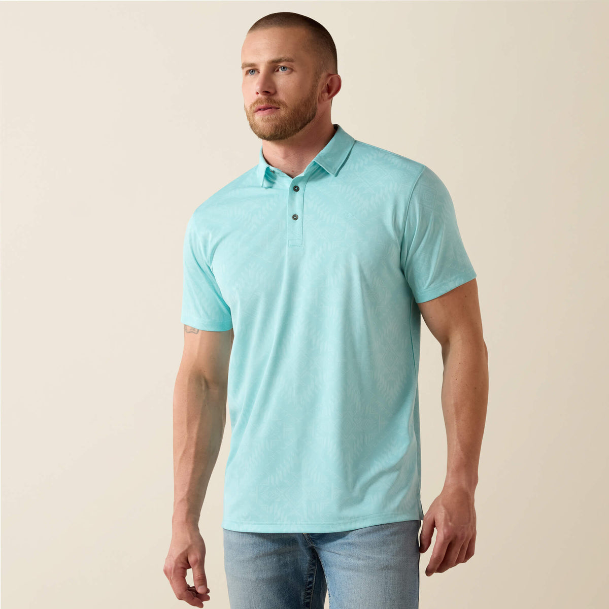 Jacquard Printed Fitted Polo - Ariat Everyday