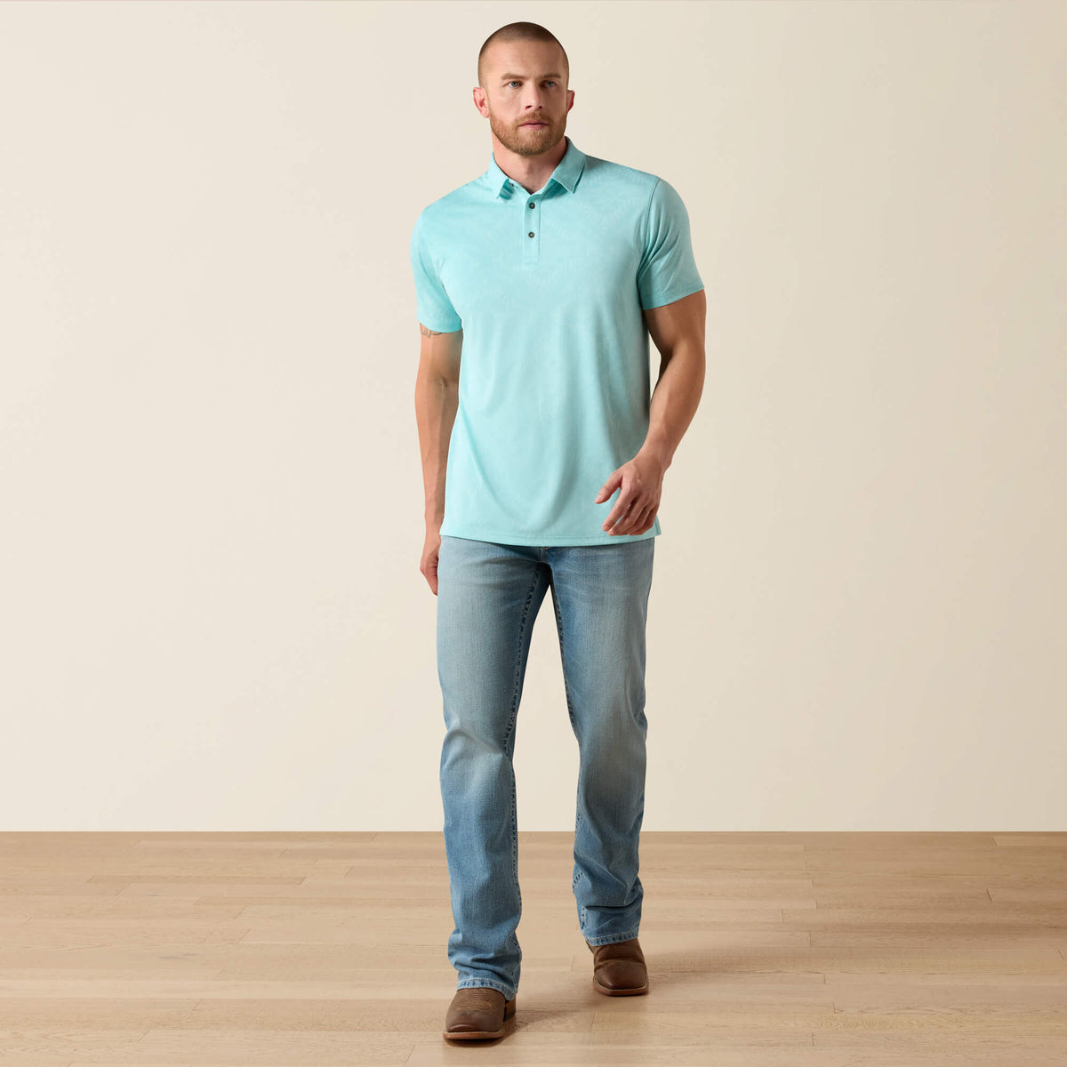 Jacquard Printed Fitted Polo - Ariat Everyday
